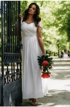 Sukienka ślubna z koronką Nela KM351-3